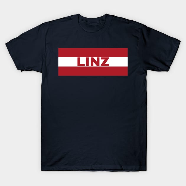 Linz City in Austrian Flag T-Shirt by aybe7elf